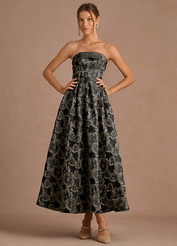 Florentine Black Maxi Dress image1