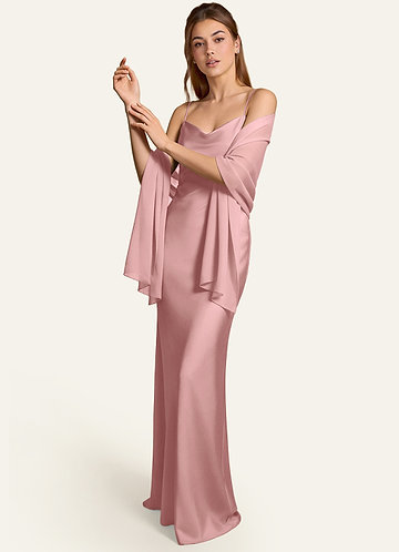 front Azazie Sciarpa in chiffon Aleena in tinta