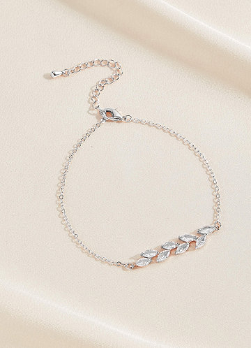 front Willow Branch Zircon Bracelet