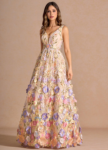 Vestido Morado Pastel Largo Madaline image1