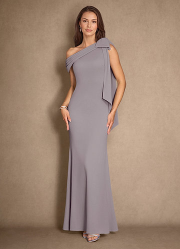 Azazie Myers Abiti da Mamma Sposa Abito Sirena in Crepe Elasticizzato Plissettato Dusk image1