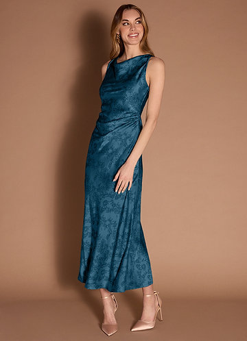 Gelina Navy Black Maxi Dress image1