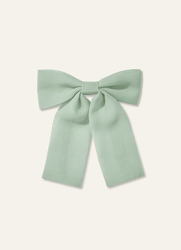 front Presilha de cabelo com laço de chiffon para meninas