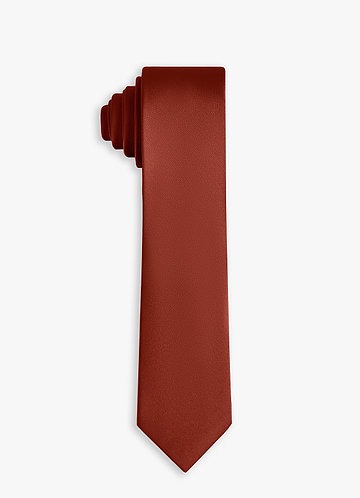 front Stretch Satin Skinny Tie