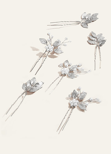 front Alloy Leaves U-Shaped Hairpins
