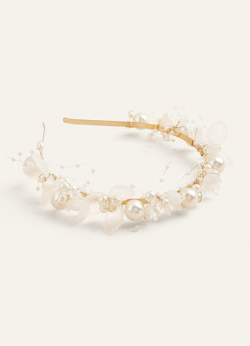 front Pearl Floral Headband