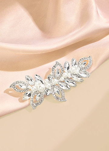 front Legering bloem bruids haar clip