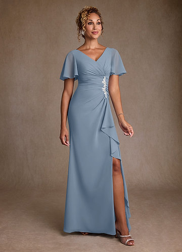 princess polly baby blue dress Mother of Bride Groom Women's beaded jacket dress Wedding formal gown size  10 M