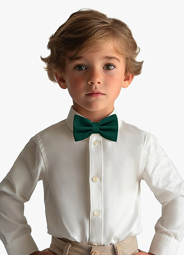 front Boy's Adjustable Stretch Satin Bow Tie