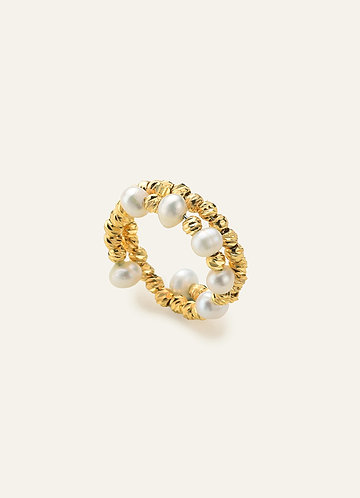 front Pearl Beaded Wrap Ring
