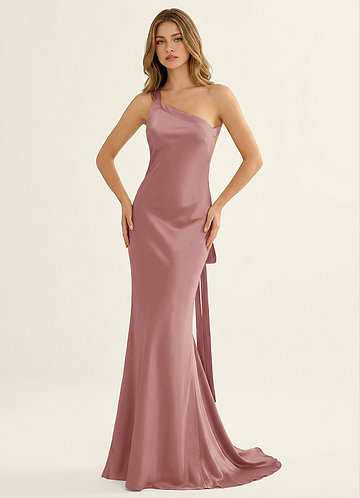 Persephone Dusty Pink Vestido de baile de cetim image1