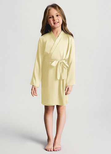 front Citronsorbet Flickors satinmorgonrock