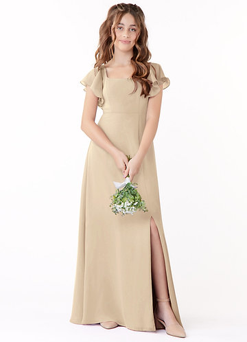 Champagne colored junior bridesmaid dresses best sale