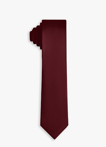 front Stretch Satin Skinny Tie