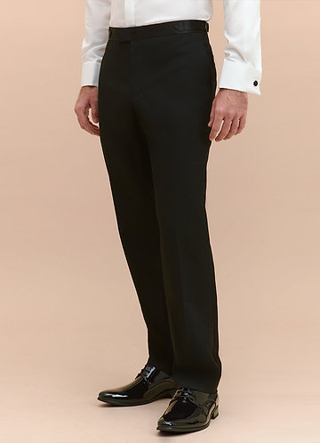 front Classic Black Tuxedo Pants
