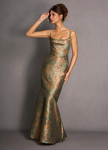 Calantha Vintage Teal Maxi Dress image1 0