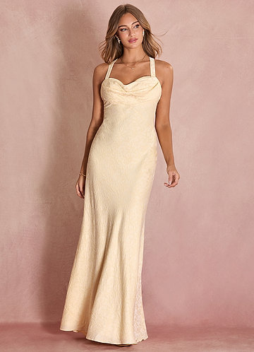 Jenevieve Butter Cream Maxi Dress image1