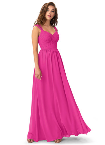 hot pink bridesmaid dress