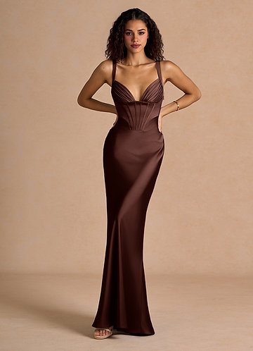 Maxi jurk Ainsley Mokka Coco image1