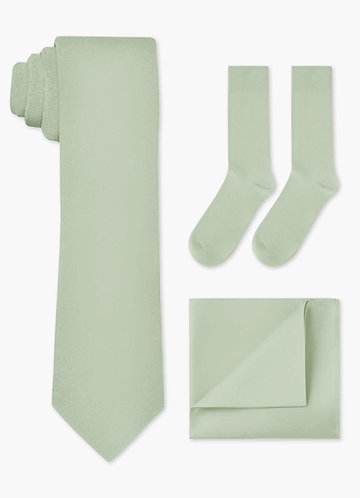 front Matching Wide Tie & Pocket Square & Socks Set