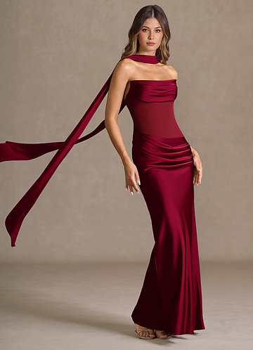 Leonore Merlot Maxi Dress image1
