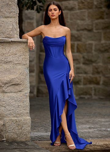 Siren Royal Blue Mermaid Prom Dress image1