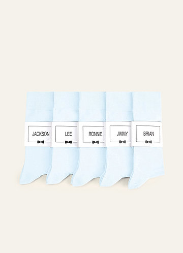 front Matching Color Men's Dress Socks with Personalized Label