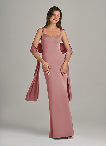 front Azazie Matching Color Stretch Satin Shawl