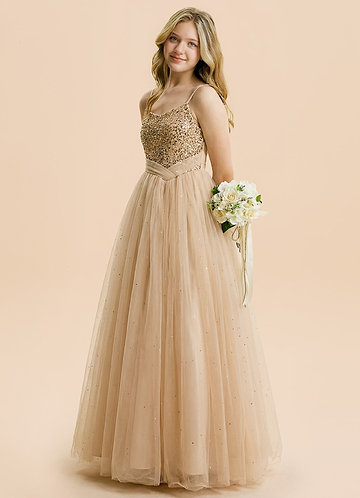 front Azazie Amelie Junior Formal Dress