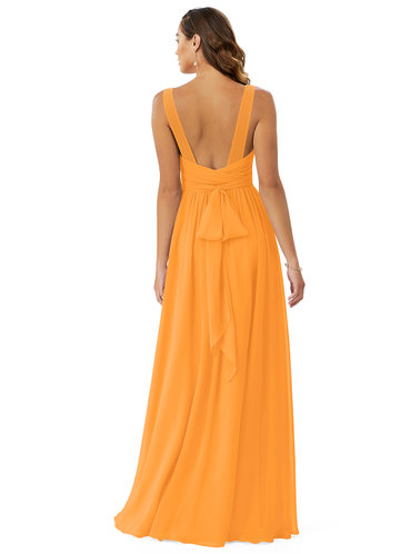 tangerine bridesmaid dresses