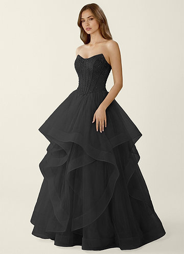 Cressida Black Two-piece Corset Lace Up Back A-line Prom Dress image1