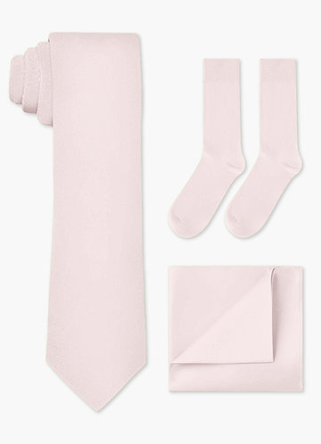 front Matching Matte Satin Wide Tie & Pocket Square & Socks Set