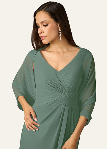 front Azazie Coprispalle In Chiffon Sarah In Colore Abbinato