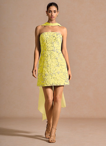 yellow holiday dresses Yellow Santorini Silk Maxi Holiday Dress – Lindsey Brown main image 1
