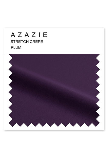 front Azazie Plum Stretch Crepe Swatch