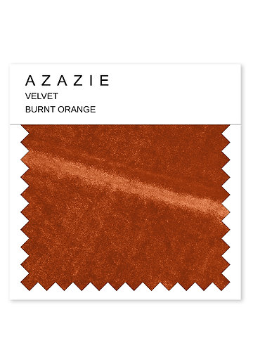 front Azazie Velvet Swatch Bränd Apelsin