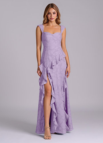 azazie purple floral dress Purple Color Dress