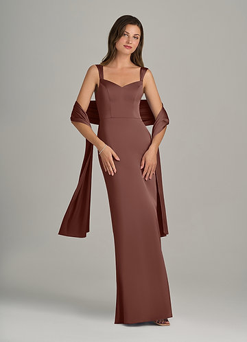 front Azazie Matching Color Stretch Satin Shawl