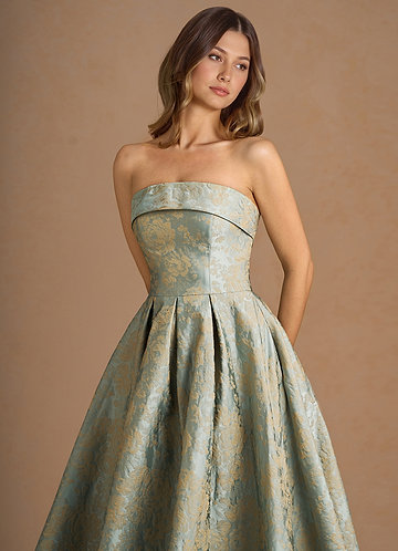 Cecilia Vintage Blue Midi Dress image1