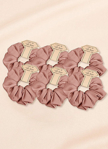 front Matching Color Bridesmaid Stretch Satin Over Size Scrunchie Set