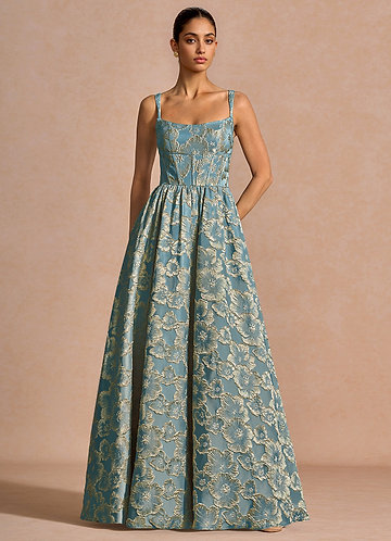 swing bridesmaid dresses Blue Cotton Vintage inspired Swing Dress main image 0