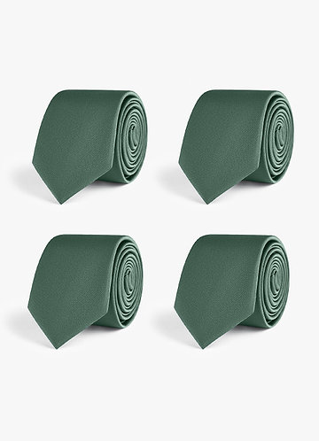 front Stretch Satin Skinny Tie Set – 4 Pieces