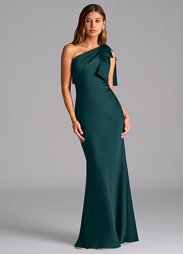 pine color bridesmaid dresses Wedtrend Women Pine Straps Long Chiffon Bridesmaid Dress with Heart Shaped  Open Back  WEDTREND