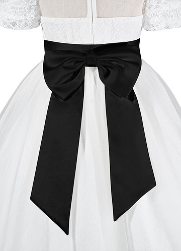 front Matte Satin Sash with Back Bow