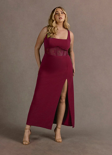Maxi jurk Lucia Merlot image1