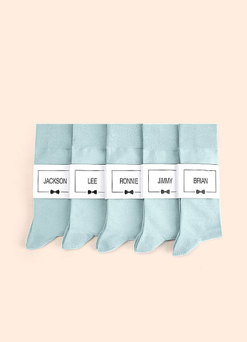 front Matching Color Men's Dress Socks with Personalized Label