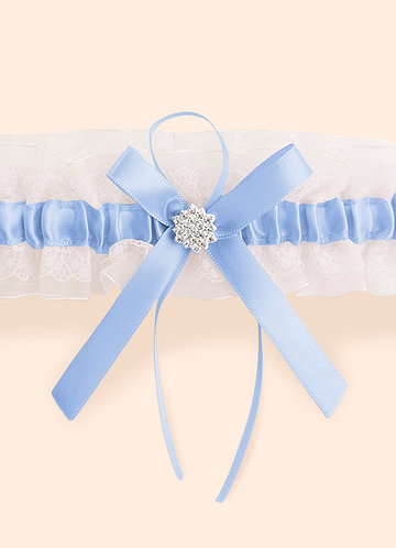 front Blue Lace Wedding Garter