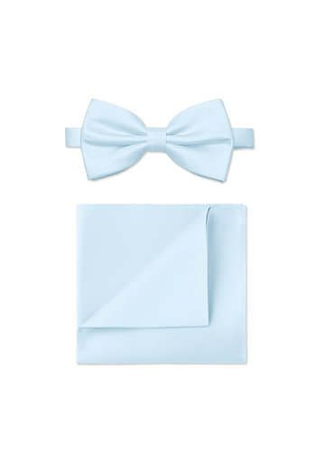 front Set aus Fliege und Einstecktuch aus mattem Satin für Herren