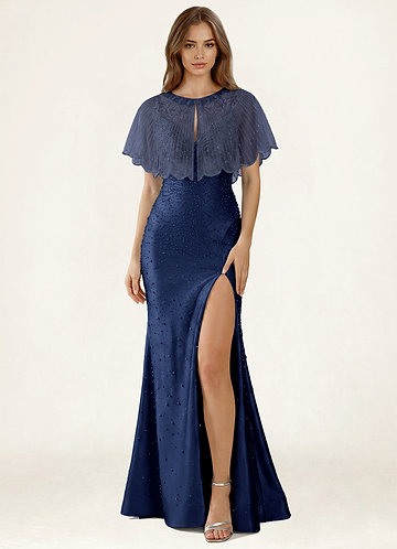front Azazie Sequined Short Shawl