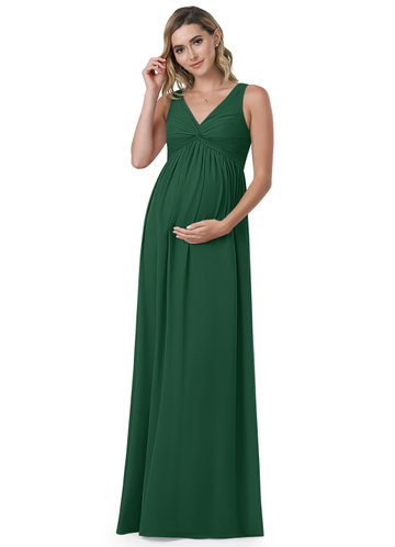 dark green maternity bridesmaid dress